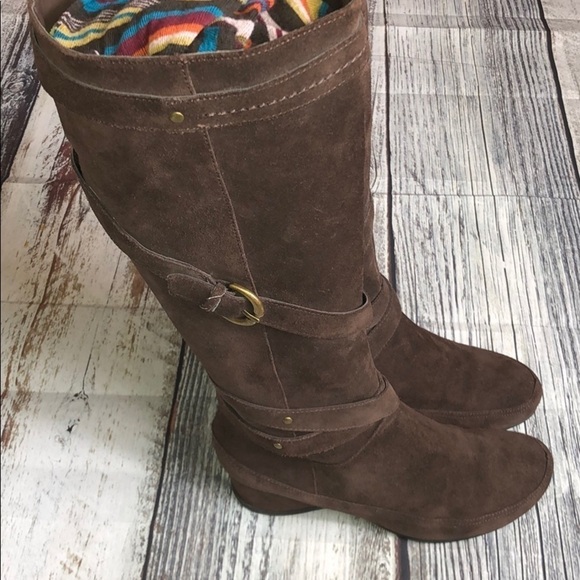 MeToo Brown Suede Leather knee-Hi Boots Sz 6 - Picture 5 of 9